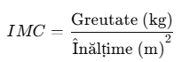 Calculator Imc Copii